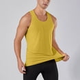 thumbnail image 2 of NOLDARES Men's Classic Sleeveless Baggy Tank Tops Gym Muscle Tee for Athletic Workout Casual Vacation(Yellow,L), 2 of 9