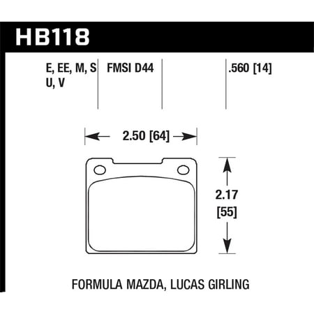 - Hawk 1979 Volvo 262 DTC-50 Race Rear Brake Pads
