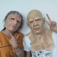 thumbnail image 5 of Peluca de abuelo de Halloween, máscara de anciano, cubierta para la cabeza, máscara de horror de cabeza de anciano calvo, 5 of 5