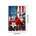 thumbnail image 4 of Jbralid Welcome American Flag Cardinal Flower Garden Flag For Spring Summer Home Outdoor Garden Yard Door Decor 12x18 inch, 4 of 5