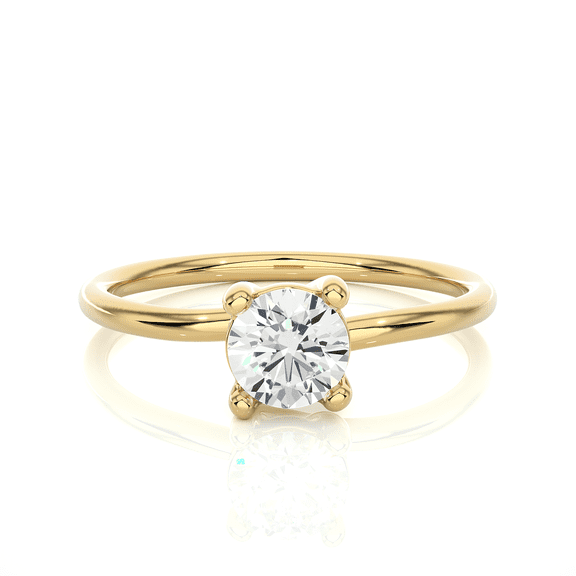 Omkar Jewels Classic Four-Prong Solitaire Ring