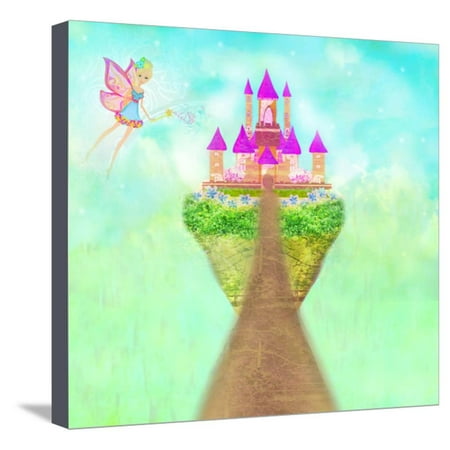 - Magic Fairy Tale Princess Castle Stretched Canvas Print Wall Art By JackyBrown