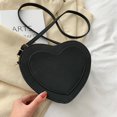 thumbnail image 3 of Bolso de hombro en corazón Bolsos de mensajero Bolso bandolera con correa para el hombro corazon negro Colcomx Bolsos de hombro para mujer, 3 of 8