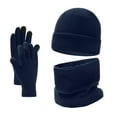 thumbnail image 1 of FOCUSNORM Men Winter Knitted Beanie Hat with Scarf Gloves 3 Pcs Set Ribbed Thick Warm Knitted Suits Winter Accessories, 1 of 2