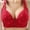 Red, variant on Women's Front Closure Bras Posture Full Coverage Plus Size Wire-free Bra