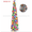 Colorful Silver, variant on CABOWT 5 FT Pop Up Christmas Tree with Colored Timer Lights, Red White Tinsel Christmas Tree, Collapsible Artificial Pencil Tree Holiday Decoration for Home, Apartment, Office, Party