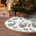 thumbnail image 6 of Daiia Cute French Bulldog Drawing Merry Christmas Tree Skirt , Xmas Large Lace-up Tree Skirt, Santa Snowflakes Rustic Home Decorations New Year Party Farmhouse Decor-48", 6 of 7