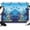 Blue, variant on 7x5ft Photo Backdrop, Funny Dinosaur Soft Polyester Backdrop Curtains Photography Backdrops, Playing Guitar Palm Tropical Blue Silhouette Brushed Background for Photoshoots Studio Video Portrait