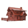 thumbnail image 3 of Casa de jardín de hadas de madera creativa fácil de montar con rompecabezas 3D Villa moderna, 3 of 9