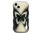 thumbnail image 7 of Compatible with iPhone Case,Clear Curly Wave Water Ripple Frame Gradient Butterfly Camera Lens Protection Soft Shockproof Cover Phone Case (Pink,iPhone 13), 7 of 7