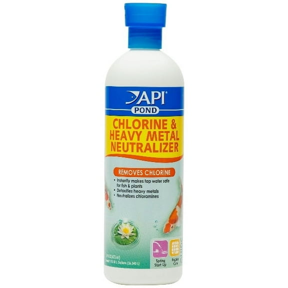 API Pond Chlorine and Heavy Metal Neutralizer Removes Chlorine [Pond Water Conditioners, Pond Supplies] 48 oz (3 x 16 oz)