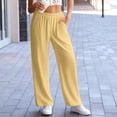 thumbnail image 6 of Tauxra Linen Pants for Women High Waisted Wide Leg Drawstring Elastic Waist 4 Pockets Casual Comfortable Flowy Summer, 6 of 7