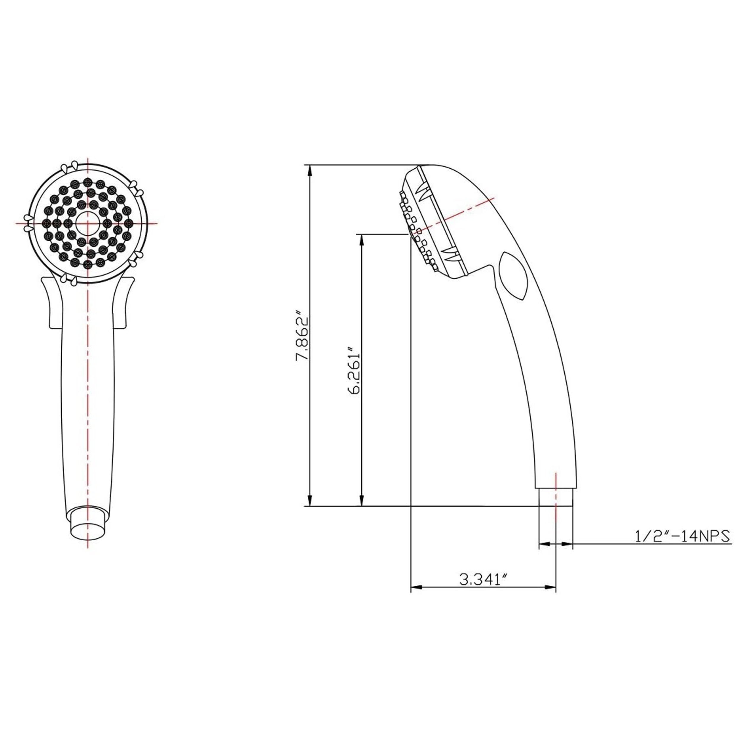 Dura Faucet DF-SA400K-CP Rv Single Function Shower Wand & Hose Kit - Chrome