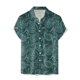 thumbnail image 3 of Camisas Hombre Manga Corta Hombres Casual Manga corta Primavera Verano Turndown Neck 3D Impreso Camisas Moda Top Blusa Camisas (Green, XXL), 3 of 4