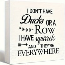 Squirrels Everywhere Funny Office Sign - Humorous Decor for Home、Office, Gift for Friends、Colleagues, 5x5 Inch