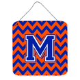 thumbnail image 1 of "Treasures Letter M Wall or Door Hanging Prints CJ1044-MDS66, 6"" H x 6"" W, Chevron - Blue and Orange" Caroline's Treasures CJ1044-MDS66, 1 of 1