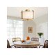 thumbnail image 2 of KCO Lighting Flush Mount Ceiling Light 4 Lights Brushed Brass Gold Ceiling Lamp Mid Century Modern Ceiling Lights Fixture With Drum Fabric Diffuser Fo, 2 of 5