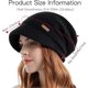 thumbnail image 3 of Winter Womens Slouchy Knit Beanie Hat Wide Brim Beret Hat Soft Fleece Liner Crochet Skull Cap Visor Beanie Newsboy Hats Outdoor Winter Ski Hats, 3 of 5