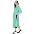 thumbnail image 3 of Moomaya Solid Hook & Eye Kurta Dress For Womens Long sleeves Indian Ethnic wearKurti, 3 of 7