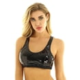 thumbnail image 2 of Women Shiny Leather Tank Top, Glossy PVC Leather, Hot Breast Exposed, Wetlook Latex Vest, 2 of 8