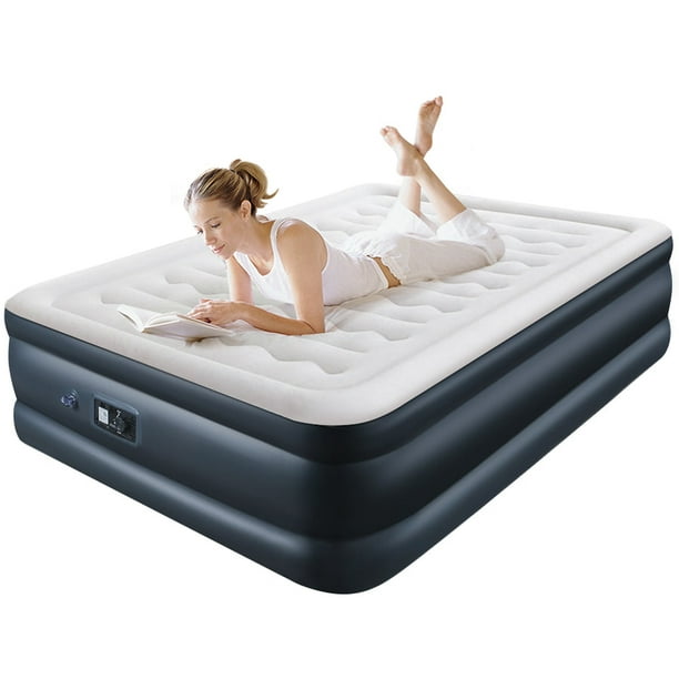 Air Mattresses with Builtin Electric Pump 22 Inch Queen Size Double