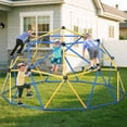 thumbnail image 3 of WOSTOO 10FT Climbing Dome,Kids Dome Climber Jungle Gym Outdoor Toddler Play Set for Kids 3-10 Year Outdoor Play , Supports up to 880lbs,Yellow, 3 of 7