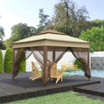 thumbnail image 3 of Yardi Yarda 59.75" Patio Bench with Middle Table and Umbrella Hole, Wooden Bench, Natural, 3 of 11