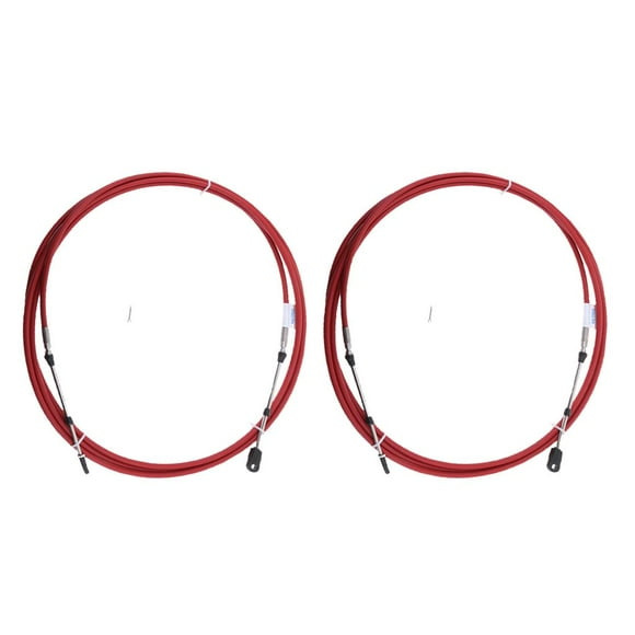 funtasica 2Pcs 8Ft Throttle Control Steering Boat Motor Cable for Outboard Boat Motor Boat