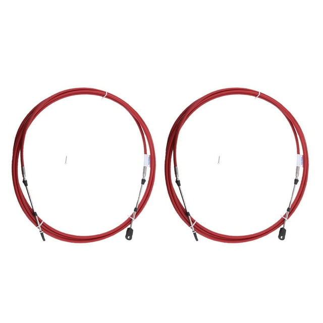 Cable de de cambio universal de 2 piezas para palanca de control de barco fueraborda - 15 pies Sharpla Cable de acelerador universal