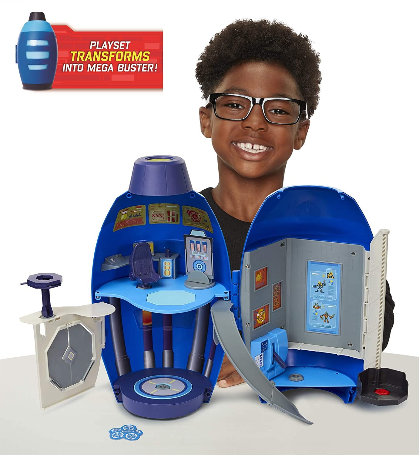 Mega Man Fully Charged The Mega Buster Transforming Lab Playset With Over Ten Unique Action Features Fitsup To Six Figures Based On The New Show By Brand Mega Man Fully Charged Mega Man Fully Charged The Mega Buster Transforming Lab Playset With Over Ten Unique Action Features Fitsup To Six Figures Based On The New Show By Brand Mega Man Fully Charged