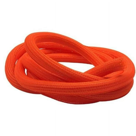 Electriduct BS-J-SCW-075-10-OR 0.75 in. 10 ft. Hook Self Closing Braided Wrap for Around Sleeving Cord Cover Cable Protector Wire Organizer - Orange