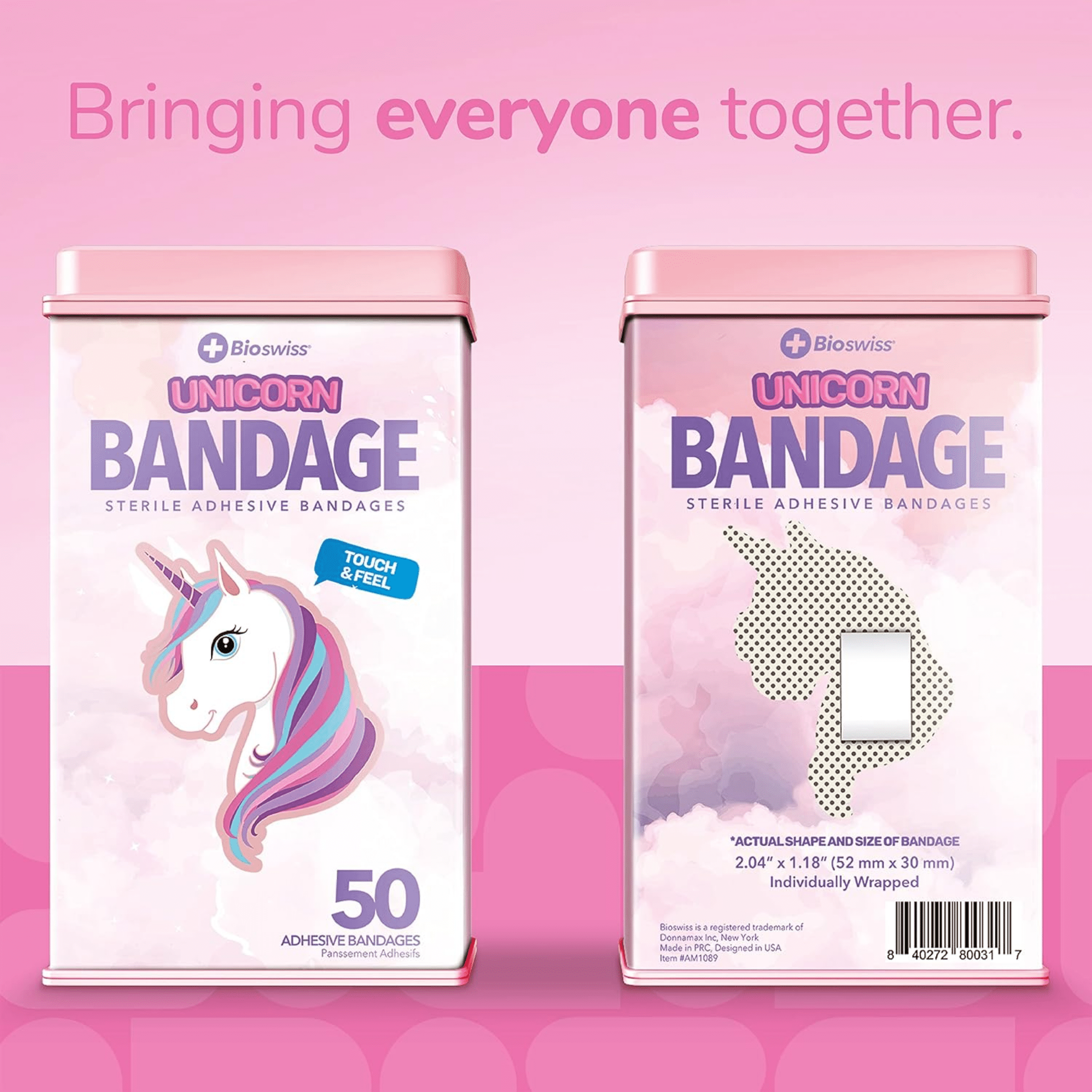 BioSwiss Bandages, Unicorn Shaped Self Adhesive Bandage, Latex