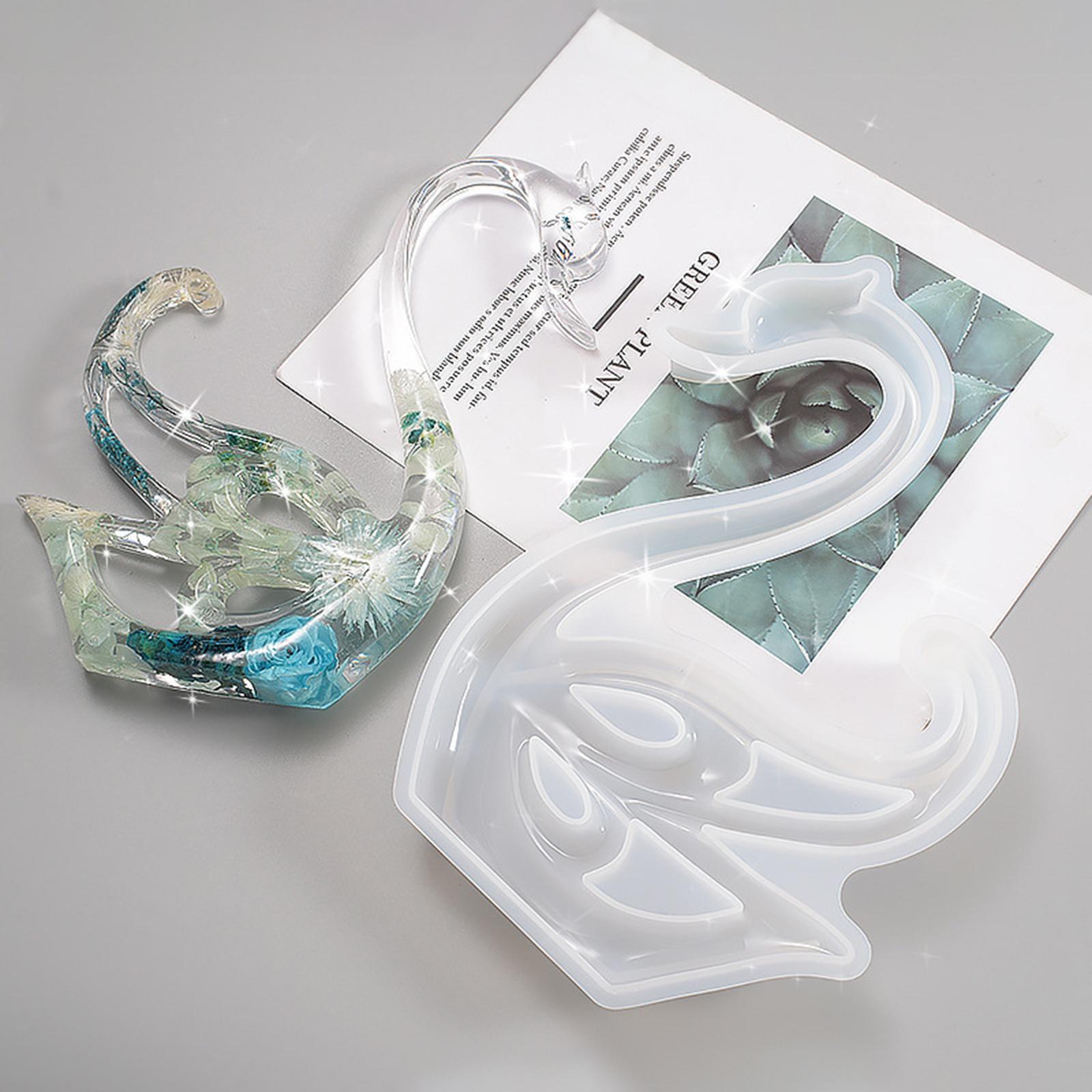 HONCLL Large Swan Ornament Crafts Silicone Mold Jewelry Epoxy Casting Jewelry Tool Making Resin Diy Craft Home Decoration