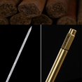 thumbnail image 5 of Aguja de cigarro de acero inoxidable de lujo cuchillo taladro portátil herramienta de cortador de punzonadora, oro Feliz Sencillez, 5 of 5