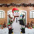 thumbnail image 4 of Diseño de escena iluminada con decoración LED de muñeco de nieve inflable de Navidad para el hogar (EE. UU.) JShteea Libre de BPA, 4 of 9