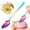 Multicolor, variant on NUOKO Grapefruit Spoon Stainless Steel Fruit Spoon, Stainless Steel Spoon, Serrated Edge Ice Cream Scrape Cut Spoons for Fruit Dessert Cheese Vegetables Kitchen Tool with Non-stick Plating