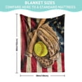 thumbnail image 4 of Softball Blanket Softball Gift for Teens, Flannel Soft Warm Plush Sport Throw Blanket for Girls Boys Kids Teen Softball Lovers All Season Couch Sofa Bed Living Room Home Decor(40"x50"), 4 of 7
