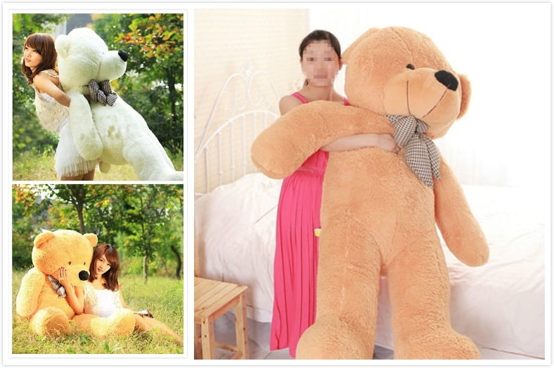 32in.Giant Huge Big Light Brown Teddy Bear Plush Soft Bears Toys Doll ONLY COVER 