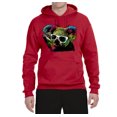 thumbnail image 2 of Neon Technicolor Trippy Party Rainbow Koala | Mens Animal Lover Hooded Sweatshirt Graphic Hoodie, Red, 3XL, 2 of 4