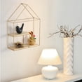 thumbnail image 3 of Haitral Wall Mounted 2 Tier Regular Metal Display Organizer Rack Holder Floating Shelves Gold, 3 of 4