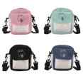 thumbnail image 5 of Bolso bandolera de lona de color para mujer, bolso con estampado de dibujos animados, color rosa, 5 of 5