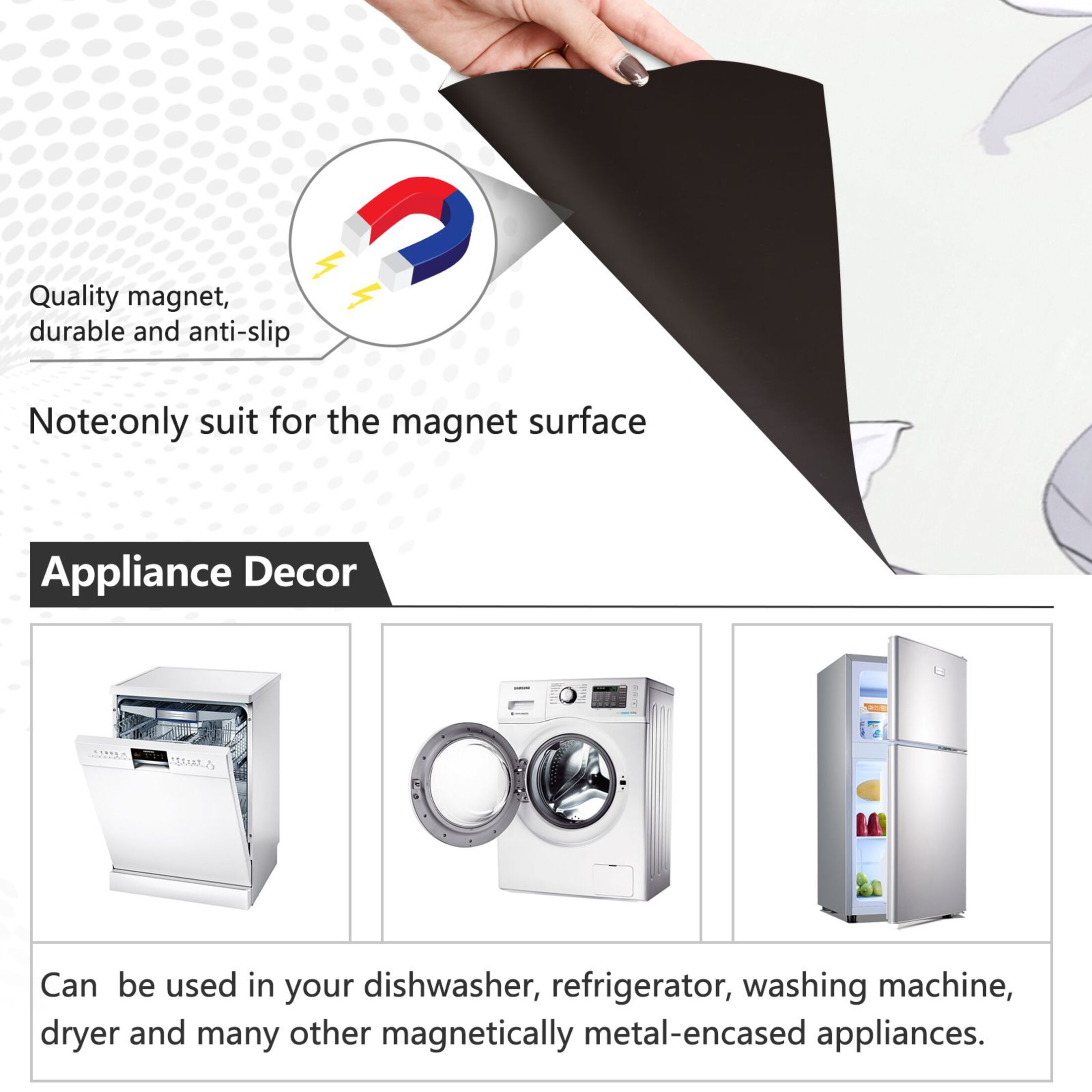Dishwasher Magnetic Sticker 23x26 Inch Refrigerator Magnetic Sticker Washing Machine Magnetic Sticker Kitchen Panel Magnetic Sticker Home Decor Super Beautiful Purple Flowers