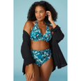 thumbnail image 3 of Gorgeous - Top de Bikini Julep Rose Floral para Mujer (Verde), 3 of 4