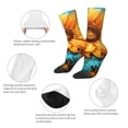 thumbnail image 4 of Fotbe Deep Yellow Colorful Sunflower Calcetas Largas con Estampado para Hombre y Mujer – Calcetas de Compresión Transpirables y Elásticas, Viajar y Uso Diario Talla 5-11, 4 of 6