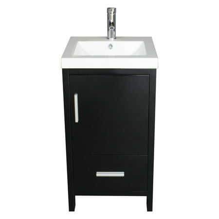 Us Modern Bathroom Vanity Cabinet Wood With Top Basin Vessel Sink Faucet Combo