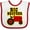 White and Red, variant on Inktastic Red Tractor Big Brother Boys Baby Bib