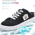 thumbnail image 3 of CHICVOMEY Canvas Slip On Tennis Shoes for Women Lightweight & Breathable Mules Comfort Fashion Tennis Shoes Sneakers for Casual Walking & Work, 3 of 8