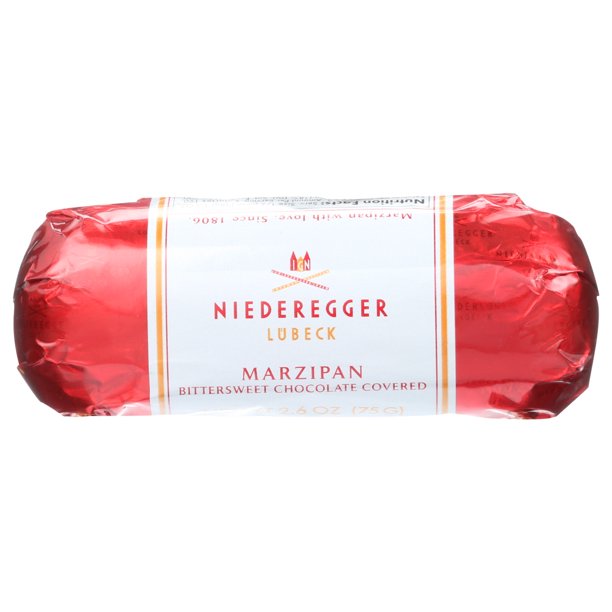 Niederegger Lübeck Marzipan Loaf, Bittersweet Chocolate Covered, 2.6 Oz