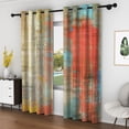 thumbnail image 3 of Lfeey Wooden Village Farmhouse Blackout Curtains with Grommets, Set of 2, 42x108 inches, Stained Wood Panels, 3 of 6