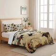 thumbnail image 5 of Twin XL Quilt Set 68''x98'', Western Cowboys Lightweight Summer Bedspread Coverlet Set with 2 Pillow Shams, Brown Vintage Country Cactus Breathable All Season Quilt Bedding for Dorm/Guest Room, 5 of 9